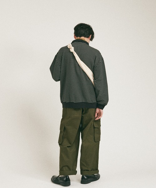 MUHET（ミュエータ）の「ボーダーポロスウェット（スウェット・レディース・ブラック/ネイビー/カーキ/ブルー・MEDIUM/X-LARGE）」の18枚目の写真