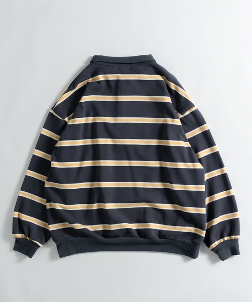 MUHET（ミュエータ）の「ボーダーポロスウェット（スウェット・レディース・ブラック/ネイビー/カーキ/ブルー・MEDIUM/X-LARGE）」の20枚目の写真
