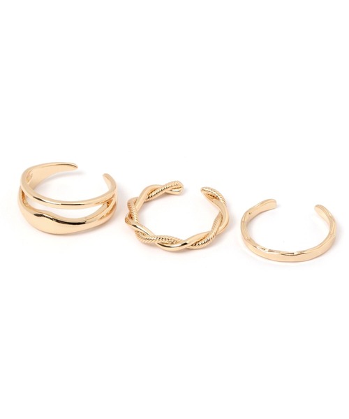 niko and...（ニコアンド）の「フリーサイズメタル3SETリング（リング・レディース・その他1/その他2/その他3/その他4・0）」の2枚目の写真