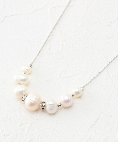 SHOO・LA・RUE（シューラルー）の「◆淡水パールスライダーネックレス（ネックレス・レディース・シルバー/ゴールド/ベビーピンク・00）」の3枚目の写真