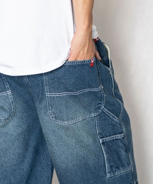 SOUTH POLE（サウスポール）の「SOUTHPOLE / 極太バギー ペインターデニムショーツ（デニムパンツ・メンズ・ライトブルー/ワンウォッシュ/ダークインディゴブルー/ブラック・32inch/34inch/36inch/38inch/40inch/42inch）」の20枚目の写真