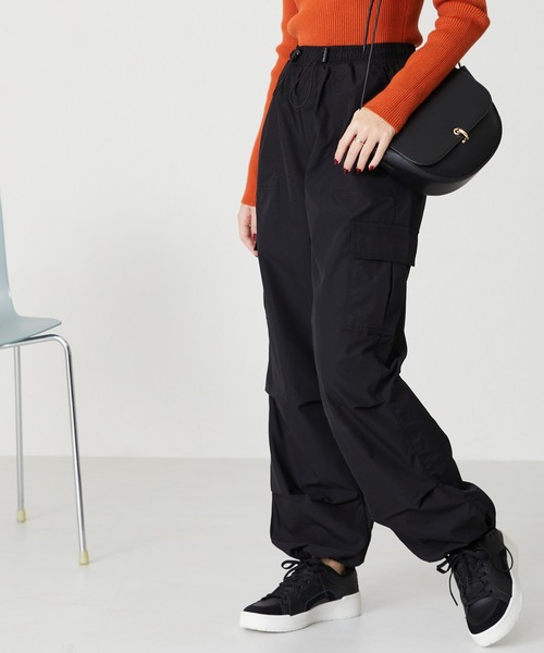 acro(アクロ)の「パラシュートパンツ (スピンドルストッパー付き)/AC1475(カーゴパンツ・レディース・ホワイト/ブラック/カーキ/ピンク・フリ-)」の7枚目の写真