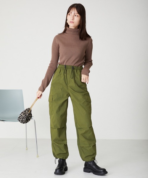 acro(アクロ)の「パラシュートパンツ (スピンドルストッパー付き)/AC1475(カーゴパンツ・レディース・ホワイト/ブラック/カーキ/ピンク・フリ-)」の13枚目の写真