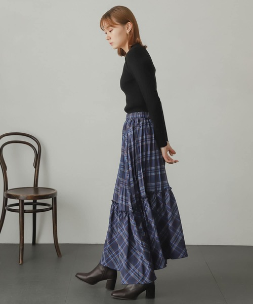 SENSE OF PLACE by URBAN RESEARCH(センスオブプレイスバイアーバンリサーチ)の「チェックキリカエプリーツスカート(スカート・レディース・ブラウン系その他/ブルー系その他・ONE)」の11枚目の写真