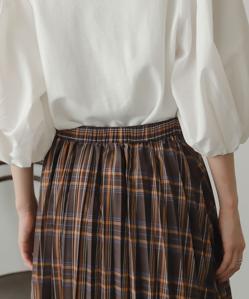 SENSE OF PLACE by URBAN RESEARCH(センスオブプレイスバイアーバンリサーチ)の「チェックキリカエプリーツスカート(スカート・レディース・ブラウン系その他/ブルー系その他・ONE)」の21枚目の写真