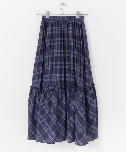 SENSE OF PLACE by URBAN RESEARCH(センスオブプレイスバイアーバンリサーチ)の「チェックキリカエプリーツスカート(スカート・レディース・ブラウン系その他/ブルー系その他・ONE)」の7枚目の写真