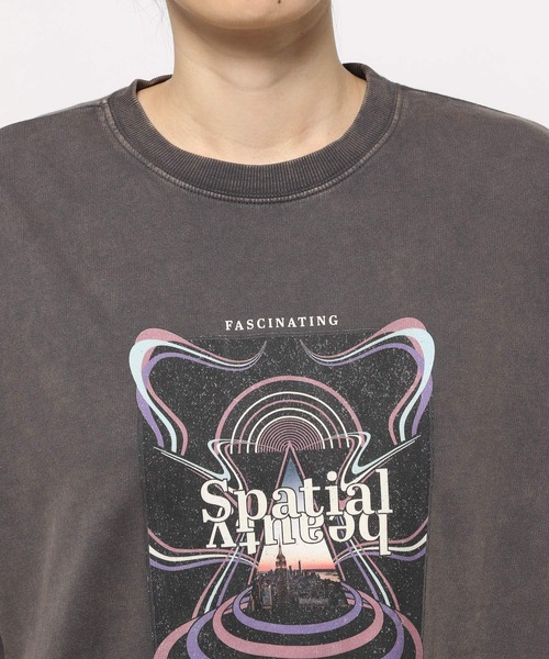 PAGEBOY（ページボーイ）の「スペースロックBIGプルオーバー（Tシャツ/カットソー・レディース・チャコールグレー/オフホワイト/ピンク系その他・FREE）」の16枚目の写真