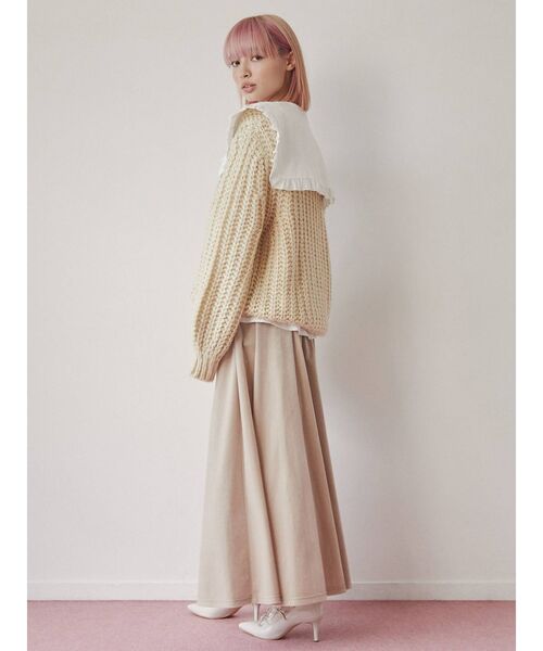 merry jenny（メリージェニー）の「looseリボンローゲージニット（ニット/セーター・レディース・アイボリー/ネイビー/ブラック・FREE）」の14枚目の写真