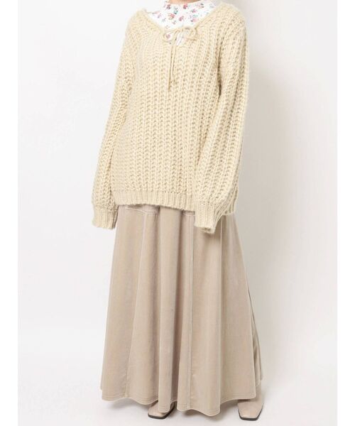 merry jenny（メリージェニー）の「looseリボンローゲージニット（ニット/セーター・レディース・アイボリー/ネイビー/ブラック・FREE）」の21枚目の写真