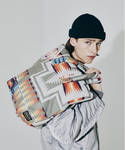 PENDLETON(ペンドルトン)の「WEB限定【PENDLETON×TAION / ペンドルトン×タイオン】 REVERSIBLE 3WAY TOTE /リバーシブル3WAYトートバック(バックパック/リュック・メンズ・ベージュ/ブラック/カーキ・フリー)」の2枚目の写真