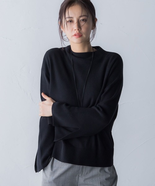 LAUTREAMONT(ロートレアモン)の「ソフトタッチレイヤードニット≪セットアイテム≫(ニット/セーター・レディース・パープル/ブラック/ベージュ・9号)」の4枚目の写真