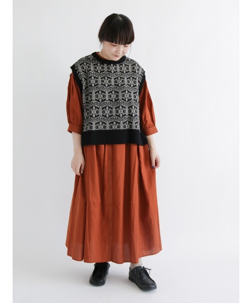 Samansa Mos2（サマンサ モスモス）の「オブリークモカシューズ（その他シューズ・レディース・ブラック/ブラウン・MEDIUM/LARGE）」の3枚目の写真