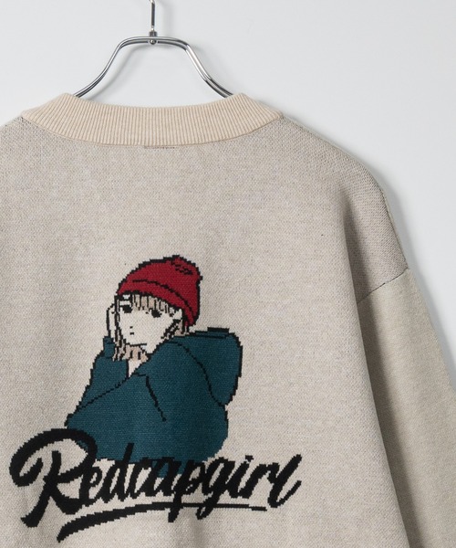 Red Cap Girl(レッドキャプガール)の「【a-r】〔RedCapGirl/レッドキャップガール〕ジャガードイラスト カーディガン(カーディガン/ボレロ・メンズ・ブラック/イエロー/ホワイト/グリーン/ワインレッド・MEDIUM/LARGE/X-LARGE)」の17枚目の写真