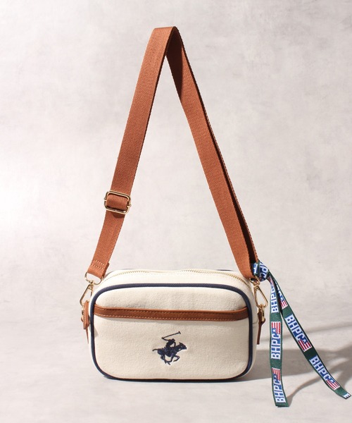 BEVERLY HILLS POLO CLUB（ビバリーヒルズポロクラブ）の「【BEVERLY HILLS POLO CLUB/ビバリーヒルズポロクラブ】ワンポイント キャンバスショルダーバッグ（ショルダーバッグ・レディース・ネイビー/ベージュ系その他3/ベージュ系その他/ベージュ系その他2/ブラック/ネイビー系1/グレー・FREE）」の10枚目の写真
