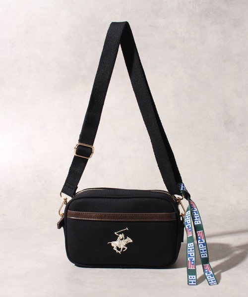 BEVERLY HILLS POLO CLUB（ビバリーヒルズポロクラブ）の「【BEVERLY HILLS POLO CLUB/ビバリーヒルズポロクラブ】ワンポイント キャンバスショルダーバッグ（ショルダーバッグ・レディース・ネイビー/ベージュ系その他3/ベージュ系その他/ベージュ系その他2/ブラック/ネイビー系1/グレー・FREE）」の9枚目の写真