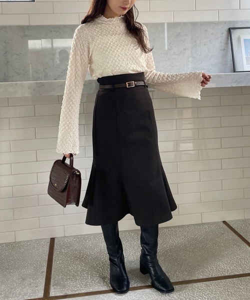 one after another NICE CLAUP（ワンアフターアナザーナイスクラップ）の「【オリジナルロゴチャーム】クロコミニBAG（ショルダーバッグ・レディース・アイボリー/ダークブラウン/ライトグレー・FREE）」の17枚目の写真