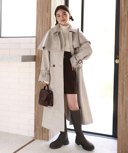 one after another NICE CLAUP（ワンアフターアナザーナイスクラップ）の「【オリジナルロゴチャーム】クロコミニBAG（ショルダーバッグ・レディース・アイボリー/ダークブラウン/ライトグレー・FREE）」の20枚目の写真