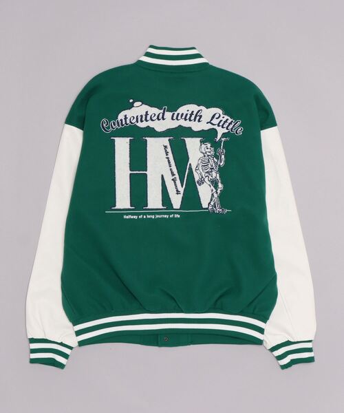 ATC in the attic homme 袖配色切替 メルトンPUスタジャン ATC in the attic homme 袖配色切替 メルトンPUスタジャン
