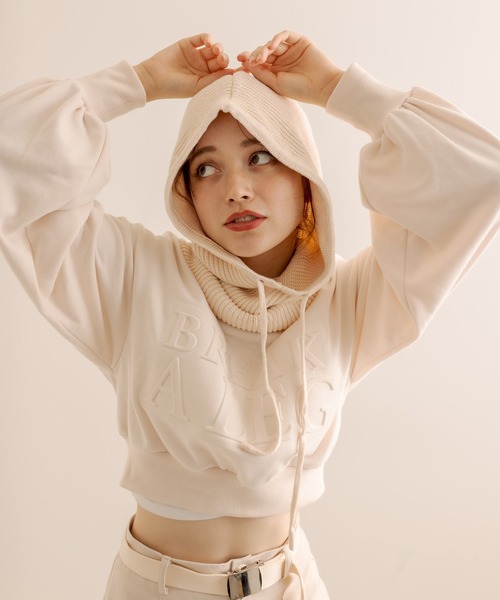 OLIVE des OLIVE(オリーブデオリーブ)の「【WEB限定カラ―あり】リブニットバラクラバ(ニットキャップ/ビーニー・レディース・グレー/アイボリー/ベージュ/ブラウン・FREE)」の14枚目の写真