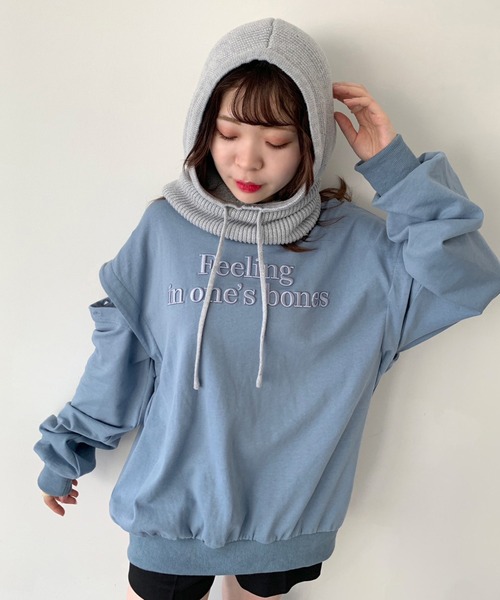 OLIVE des OLIVE(オリーブデオリーブ)の「【WEB限定カラ―あり】リブニットバラクラバ(ニットキャップ/ビーニー・レディース・グレー/アイボリー/ベージュ/ブラウン・FREE)」の18枚目の写真