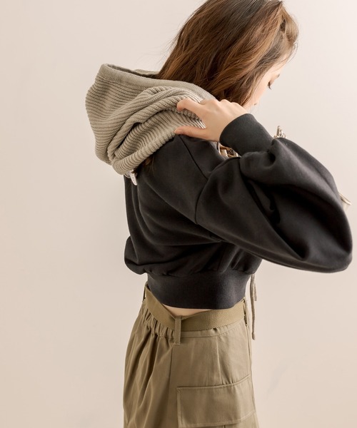 OLIVE des OLIVE(オリーブデオリーブ)の「【WEB限定カラ―あり】リブニットバラクラバ(ニットキャップ/ビーニー・レディース・グレー/アイボリー/ベージュ/ブラウン・FREE)」の21枚目の写真