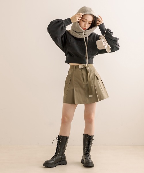 OLIVE des OLIVE(オリーブデオリーブ)の「【WEB限定カラ―あり】リブニットバラクラバ(ニットキャップ/ビーニー・レディース・グレー/アイボリー/ベージュ/ブラウン・FREE)」の19枚目の写真