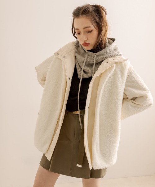 OLIVE des OLIVE(オリーブデオリーブ)の「【WEB限定カラ―あり】リブニットバラクラバ(ニットキャップ/ビーニー・レディース・グレー/アイボリー/ベージュ/ブラウン・FREE)」の13枚目の写真