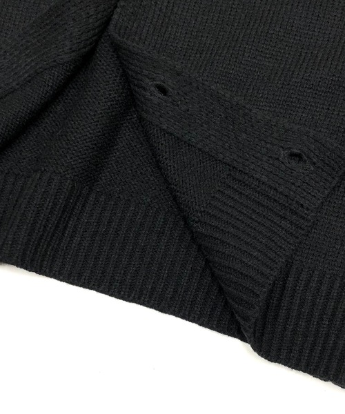 ADMIX/ATELIER SAB MEN（アドミックスアトリエサブメン）の「変則ケーブル編み / スタンドカラー ニットカーディガン ブルゾン（カーディガン/ボレロ・メンズ・オフホワイト/チャコール/ブルー/ブラック・48/50/52）」の11枚目の写真