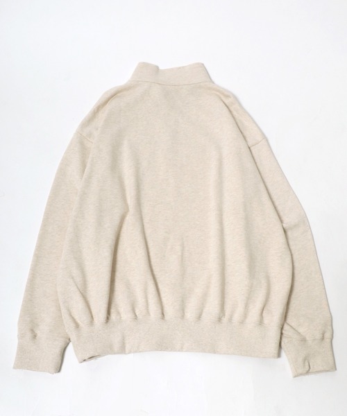 Lee(リー)の「Lee(リー)ワンポイントロゴ刺繍 ハーフジップ 長袖 スウェットトップス/無地 プルオーバートレーナー/メンズ レディース(スウェット・メンズ・ホワイト/ブラック/ダークグリーン/ブルー/オートミール/アッシュグレー・M/L/XL)」の14枚目の写真