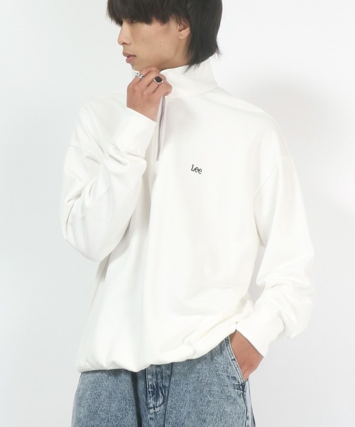 Lee（リー）ワンポイントロゴ刺繍 ハーフジップ 長袖 スウェット
