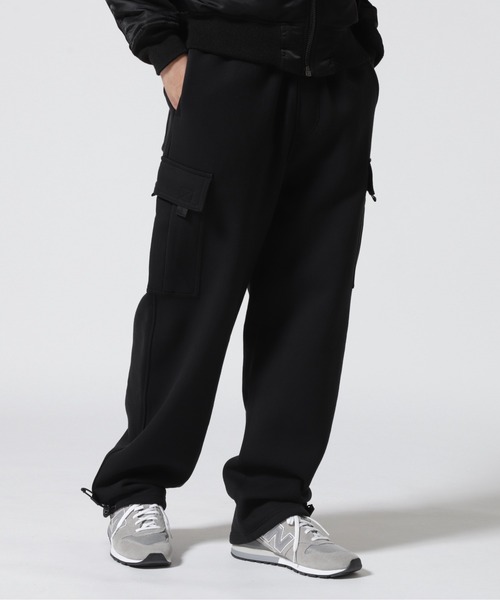 AVIREX（アヴィレックス）の「LOOSE FIT SWEAT CARGO PANTS /ルーズフィット スウェット カーゴ パンツ / AVIREX / アヴィレックス（カーゴパンツ・メンズ・グレー/ブラック・XL/M/L）」の2枚目の写真