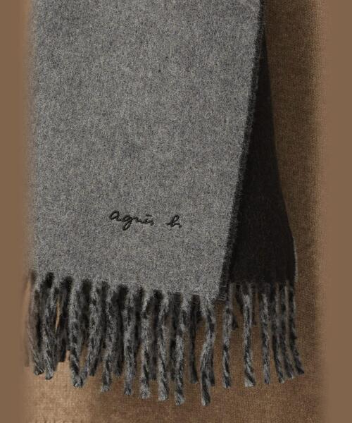 agnes b.（アニエスベー）の「【ユニセックス】BF12 ECHARPE　リバーシブルマフラー（マフラー・レディース・グレー・FREE）」の7枚目の写真