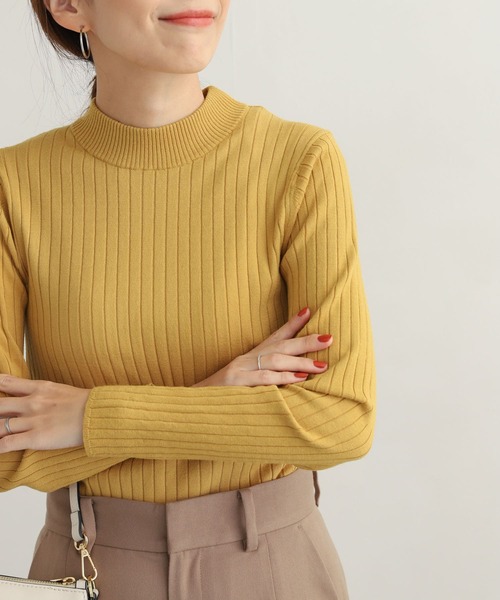 URBAN RESEARCH DOORS（アーバンリサーチドアーズ）の「ハイネックリブニット（ニット/セーター・レディース・アイボリー/ブラック/イエロー/グレー・MEDIUM）」の10枚目の写真