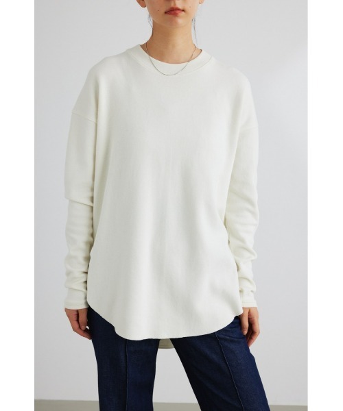 STYLEMIXER(スタイルミキサー)の「ラッセルロングスリーブT(Tシャツ/カットソー・レディース・アイボリー/グレー/ブラック・FREE)」の3枚目の写真
