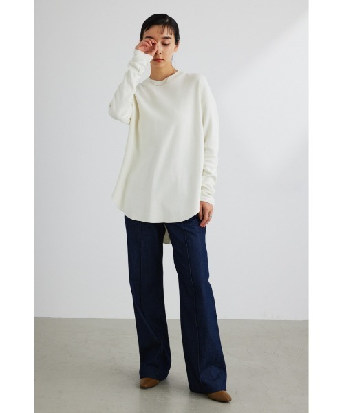 STYLEMIXER(スタイルミキサー)の「ラッセルロングスリーブT(Tシャツ/カットソー・レディース・アイボリー/グレー/ブラック・FREE)」の5枚目の写真