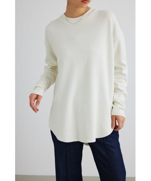 STYLEMIXER(スタイルミキサー)の「ラッセルロングスリーブT(Tシャツ/カットソー・レディース・アイボリー/グレー/ブラック・FREE)」の7枚目の写真