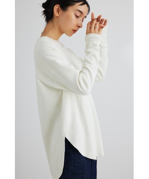 STYLEMIXER(スタイルミキサー)の「ラッセルロングスリーブT(Tシャツ/カットソー・レディース・アイボリー/グレー/ブラック・FREE)」の8枚目の写真