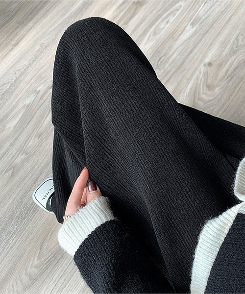 LOPASS（ロパス）の「【低身長向け】暖かいシュニール裏毛ワイドパンツ（その他パンツ・レディース・アイボリー/ダークグレー/ブラウン/ブラック/ピンク/カーキ・L/M/S）」の17枚目の写真