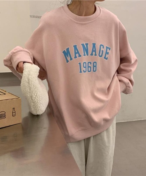Mela(メラ)の「BIGスウェット(スウェット・レディース・イエロー/ピンク/アイボリー・M/L/XL)」の1枚目の写真