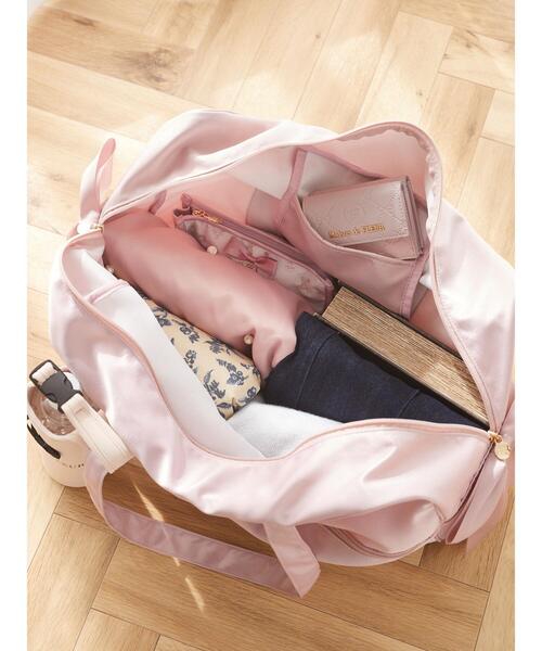 Maison de FLEUR（メゾンドフルール）の「サテンキャリーオンバッグ（エコバッグ/サブバッグ・レディース・ピンクベージュ/ブラック/ネイビー・FREE）」の15枚目の写真