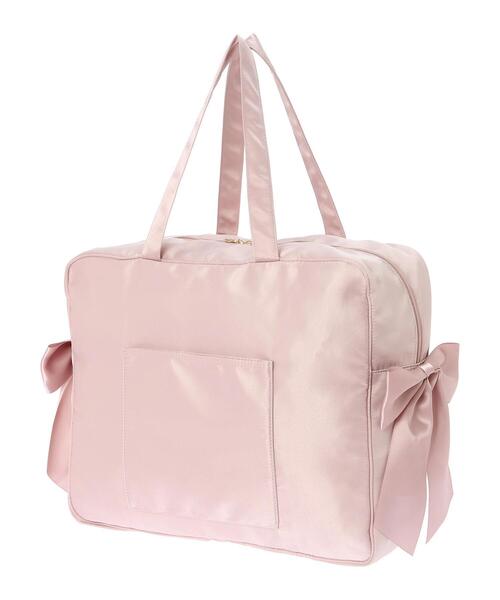 Maison de FLEUR（メゾンドフルール）の「サテンキャリーオンバッグ（エコバッグ/サブバッグ・レディース・ピンクベージュ/ブラック/ネイビー・FREE）」の5枚目の写真