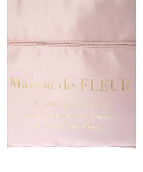 Maison de FLEUR（メゾンドフルール）の「サテンキャリーオンバッグ（エコバッグ/サブバッグ・レディース・ピンクベージュ/ブラック/ネイビー・FREE）」の10枚目の写真