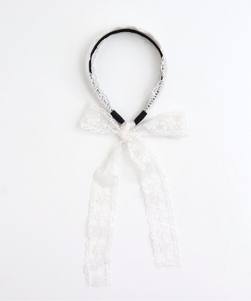 apres les cours（アプレレクール）の「【フォーマル対応】レースカチューシャ＿アプレレクールマシェリ（その他ヘアアクセサリー・キッズ・アイボリー・FREE）」の6枚目の写真