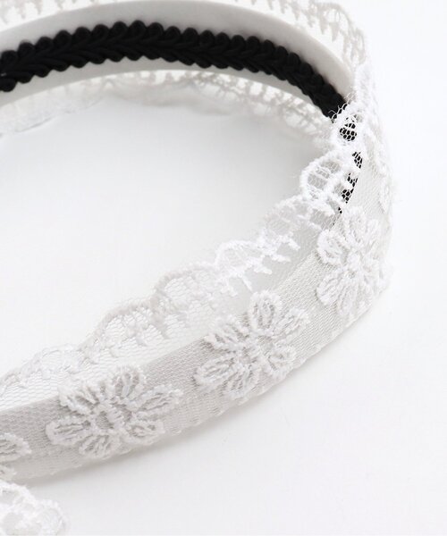 apres les cours（アプレレクール）の「【フォーマル対応】レースカチューシャ＿アプレレクールマシェリ（その他ヘアアクセサリー・キッズ・アイボリー・FREE）」の9枚目の写真
