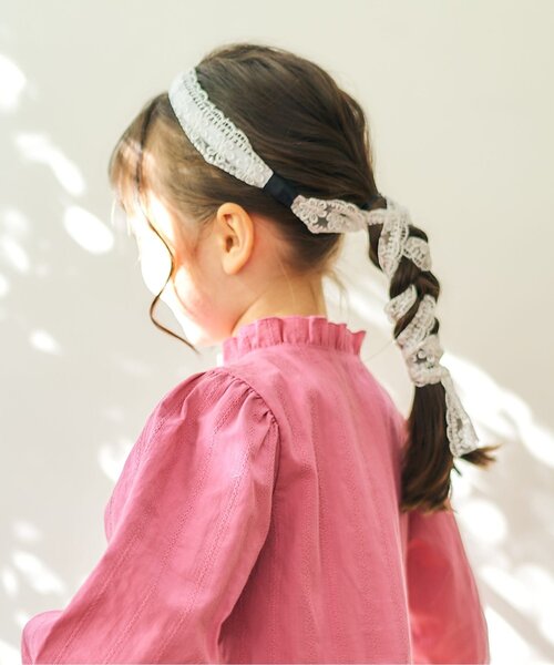 apres les cours（アプレレクール）の「【フォーマル対応】レースカチューシャ＿アプレレクールマシェリ（その他ヘアアクセサリー・キッズ・アイボリー・FREE）」の14枚目の写真