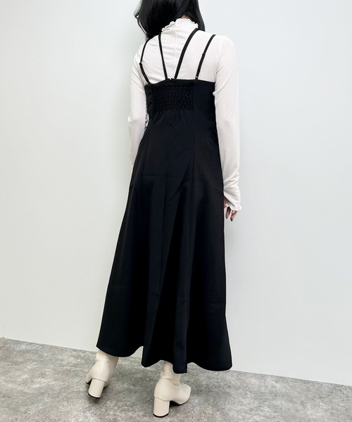 INGNI（イング）の「ホルターネックフレアキャミ／ワンピース（ワンピース・レディース・ブラック/モカ・M）」の7枚目の写真