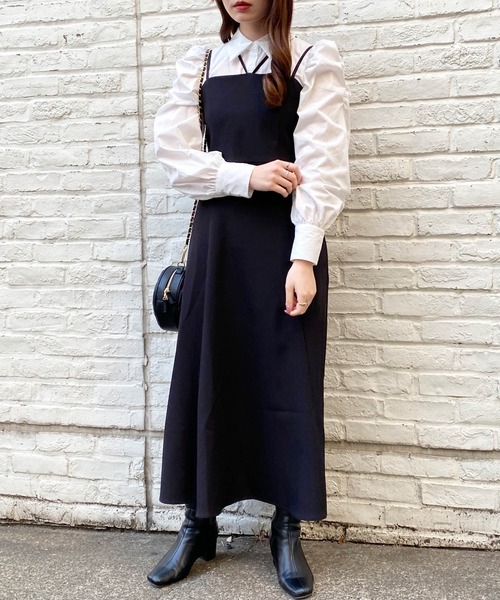 INGNI（イング）の「ホルターネックフレアキャミ／ワンピース（ワンピース・レディース・ブラック/モカ・M）」の12枚目の写真