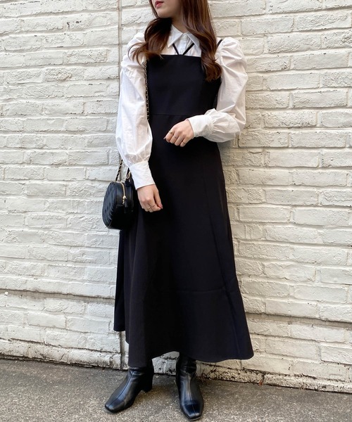 INGNI（イング）の「ホルターネックフレアキャミ／ワンピース（ワンピース・レディース・ブラック/モカ・M）」の13枚目の写真