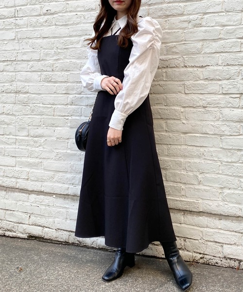 INGNI（イング）の「ホルターネックフレアキャミ／ワンピース（ワンピース・レディース・ブラック/モカ・M）」の14枚目の写真