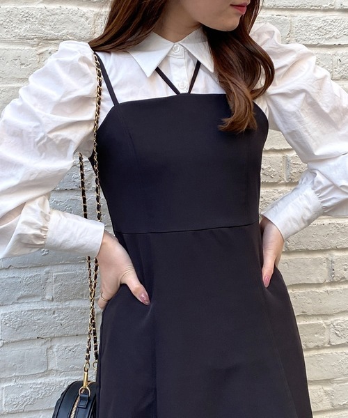 INGNI（イング）の「ホルターネックフレアキャミ／ワンピース（ワンピース・レディース・ブラック/モカ・M）」の15枚目の写真